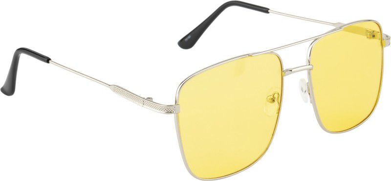 UV Protection Retro Square Sunglasses (56)  (For Men & Women, Yellow)