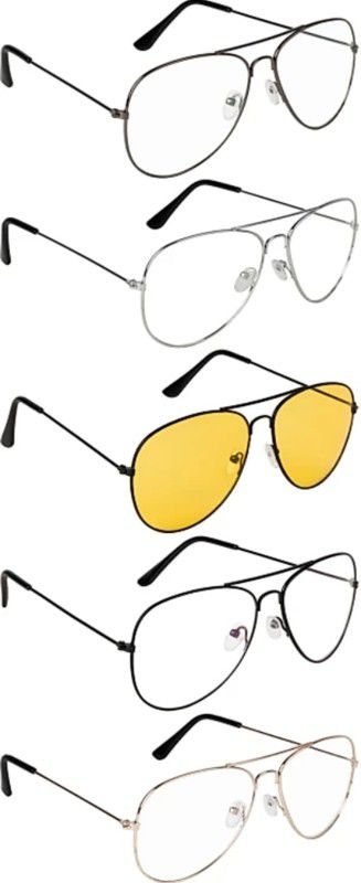 Gradient Retro Square Sunglasses (62)  (For Men, Yellow)