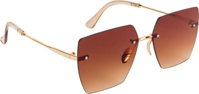 UV Protection Butterfly, Retro Square Sunglasses (60)  (For Men & Women, Brown)