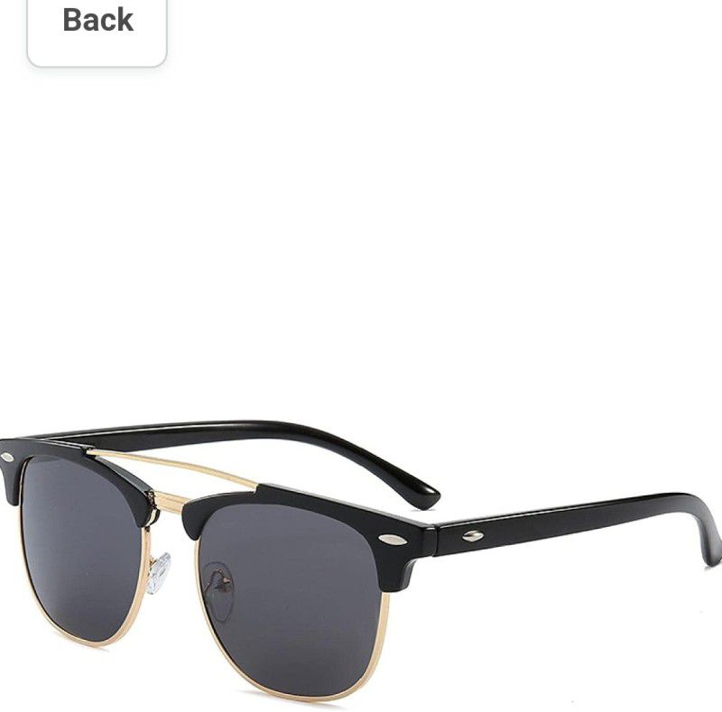 Clubmaster Sunglasses  (For Men & Women, Black)