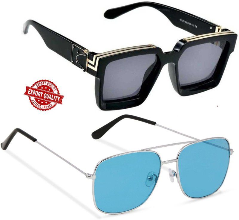 Retro Square Sunglasses  (For Boys & Girls, Green)