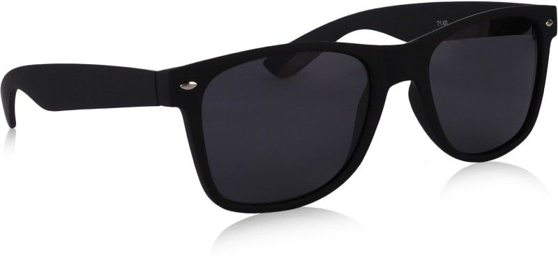UV Protection, Mirrored Wayfarer Sunglasses (Free Size)  (For Men & Women, Black)