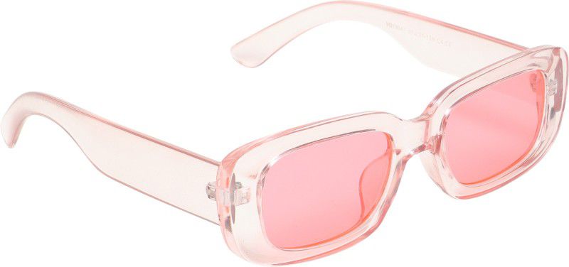 UV Protection, Riding Glasses Retro Square Sunglasses (46)  (For Men & Women, Pink)