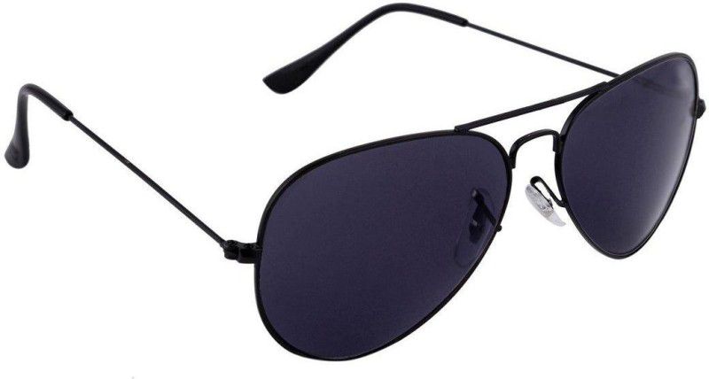 UV Protection Aviator Sunglasses (55)  (For Men, Black, Black)