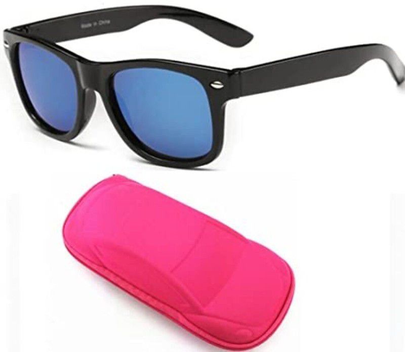 Mirrored Rectangular Sunglasses (Free Size)  (For Boys & Girls, Blue)