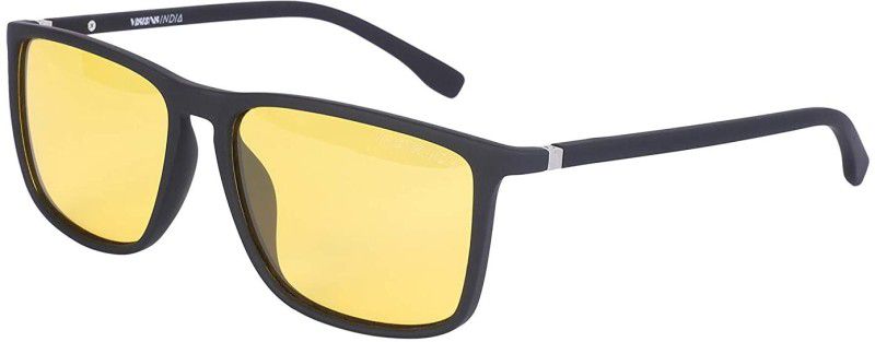 Photochromatic Lens, Night Vision Retro Square Sunglasses (58)  (For Men, Yellow)