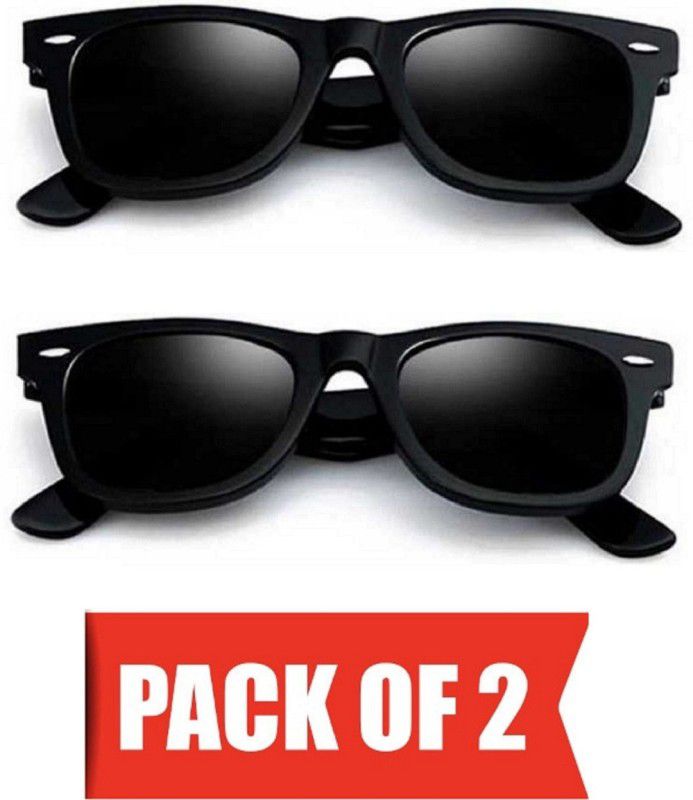 UV Protection Rectangular Sunglasses (49)  (For Men & Women, Black)