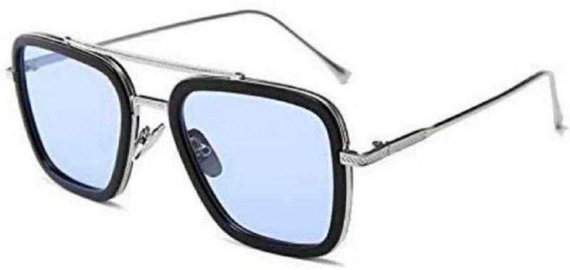 UV Protection Rectangular Sunglasses (60)  (For Men & Women, Blue)