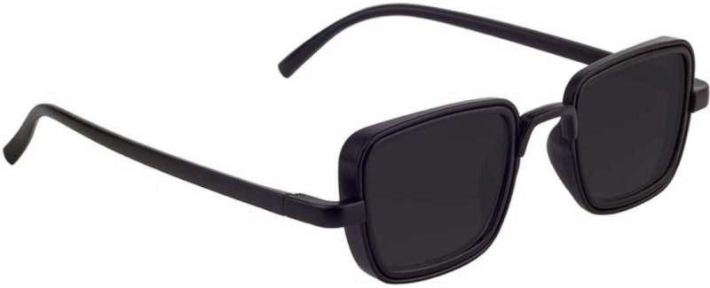 UV Protection, Polarized Retro Square Sunglasses (55)  (For Men & Women, Black)