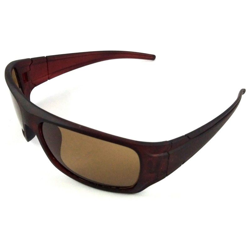 UV Protection, Polarized Rectangular Sunglasses (50)  (For Men & Women, Brown)