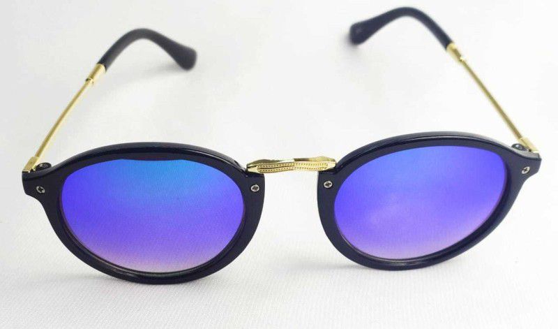 UV Protection Round Sunglasses (60)  (For Men, Blue)