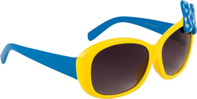 Retro Square Sunglasses  (For Girls, Brown)
