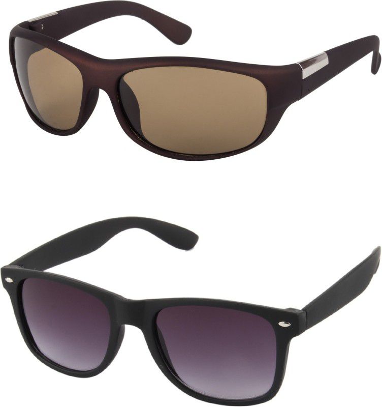 Sports Sunglasses  (For Men & Women, Brown)