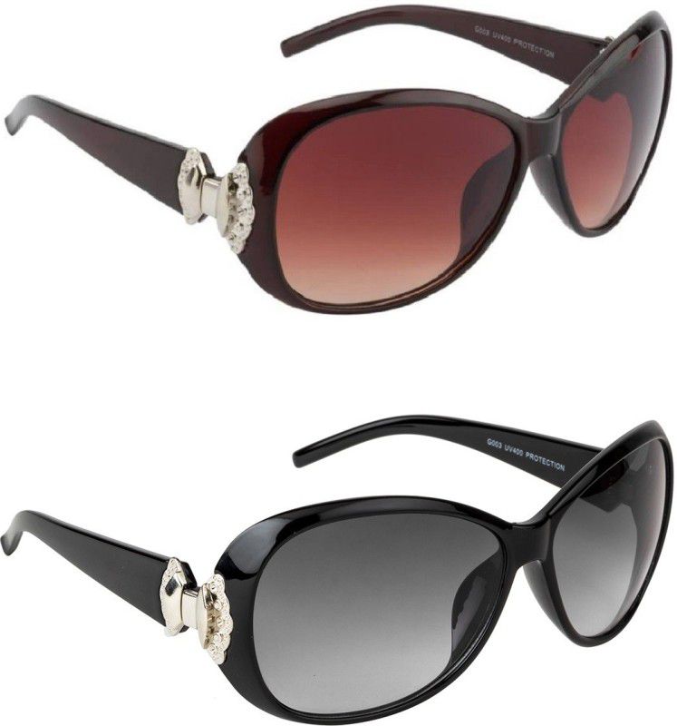 Over-sized Sunglasses  (For Women, Brown, Black)
