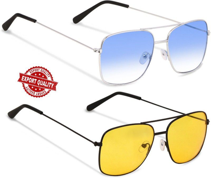 Rectangular Sunglasses  (For Boys & Girls, Yellow)