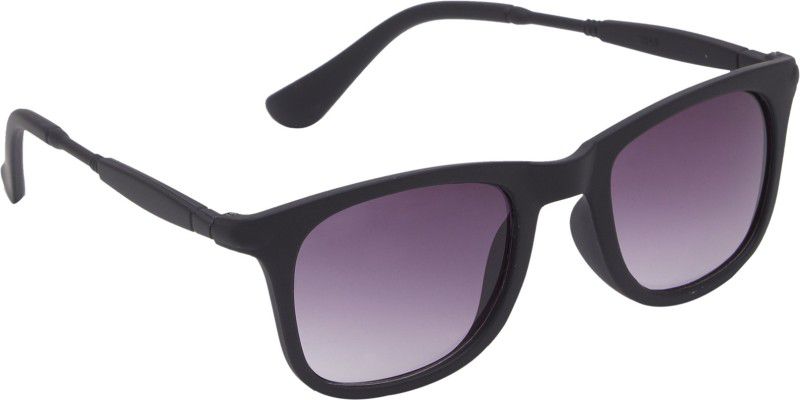 Gradient, Riding Glasses, UV Protection Rectangular, Retro Square, Sports, Wayfarer Sunglasses (52)  (For Men & Women, Black, Grey)