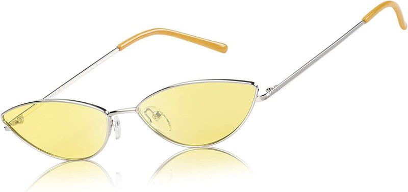 UV Protection Cat-eye Sunglasses (45)  (For Women, Yellow)