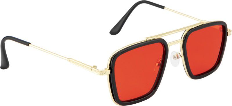 UV Protection Retro Square Sunglasses (54)  (For Men & Women, Red)
