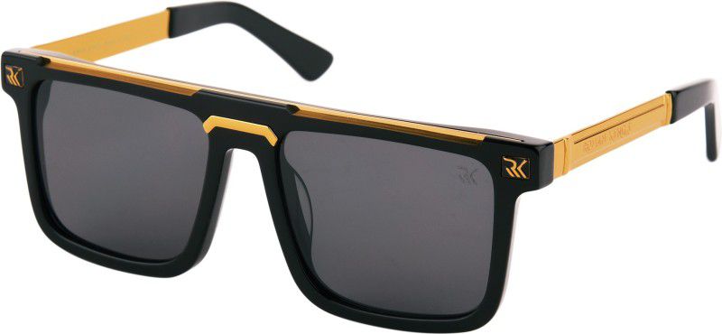 UV Protection Retro Square Sunglasses (54)  (For Men & Women, Black)