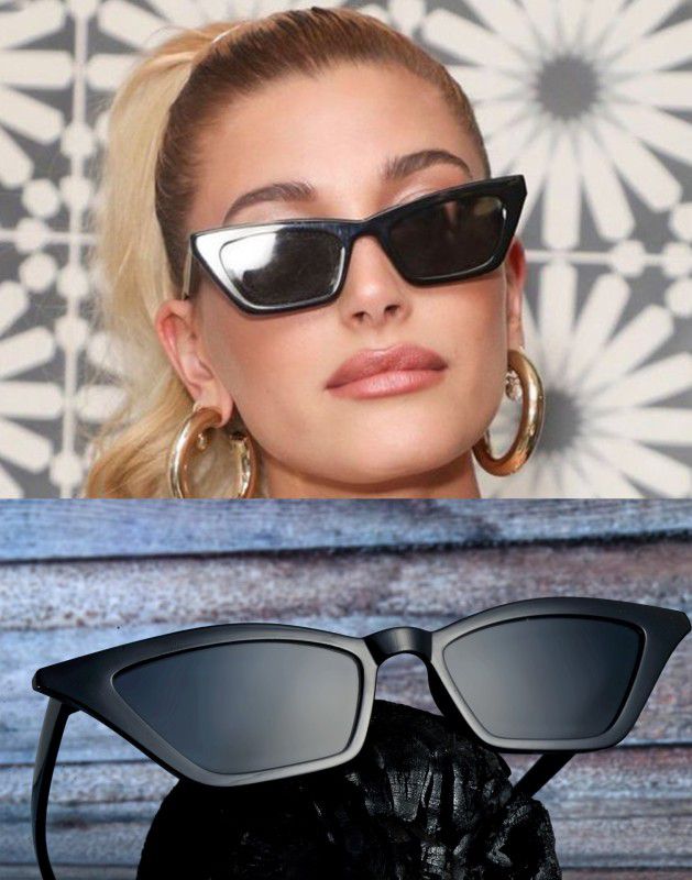 UV Protection Rectangular Sunglasses (55)  (For Women, Black)