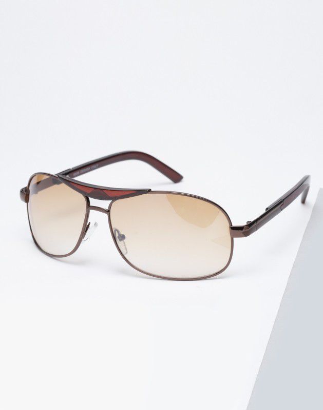 UV Protection, Gradient Rectangular Sunglasses (55)  (For Men & Women, Brown)