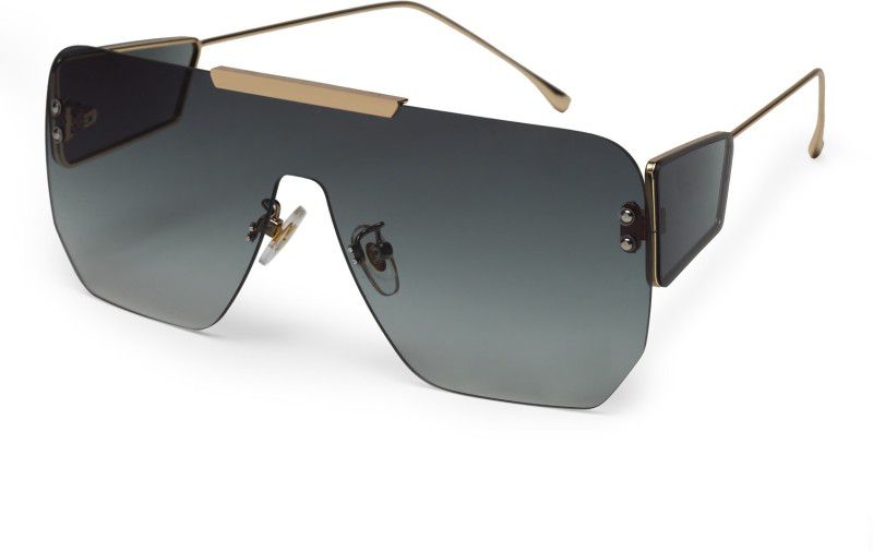 UV Protection, Gradient Rectangular Sunglasses (55)  (For Men & Women, Green)
