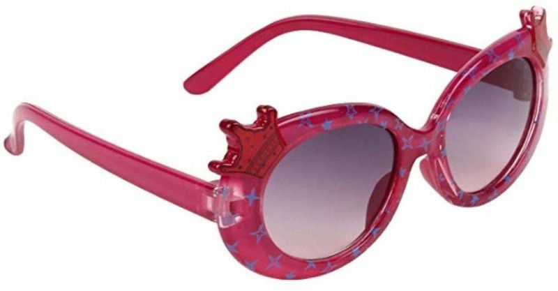 UV Protection Oval Sunglasses (Free Size)  (For Girls, Grey)