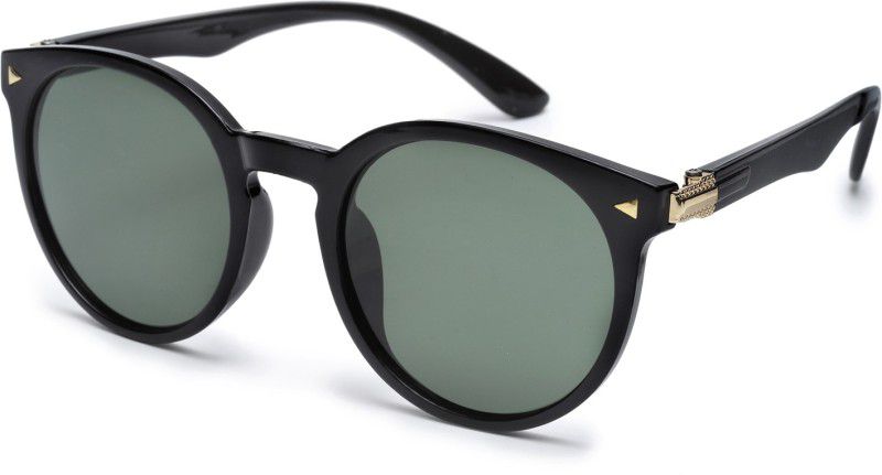 UV Protection, Polarized Round Sunglasses (55)  (For Men & Women, Green)