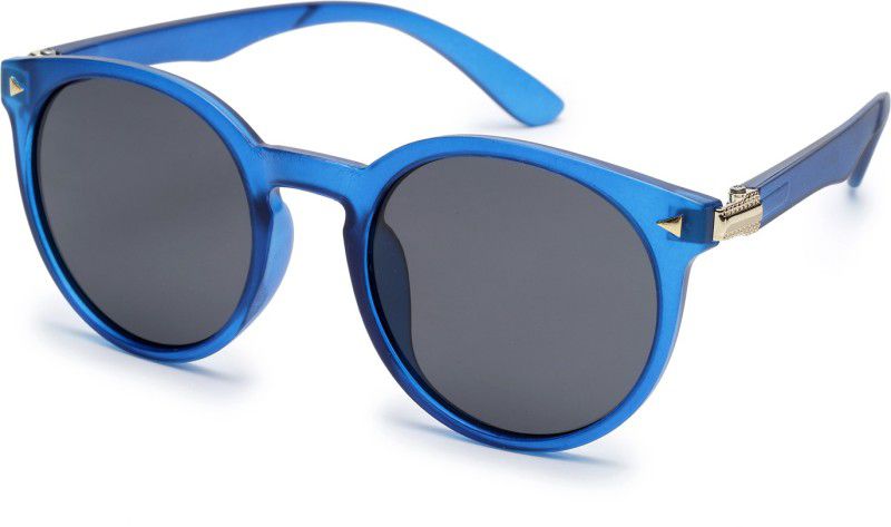 UV Protection, Polarized Round Sunglasses (55)  (For Men & Women, Grey)