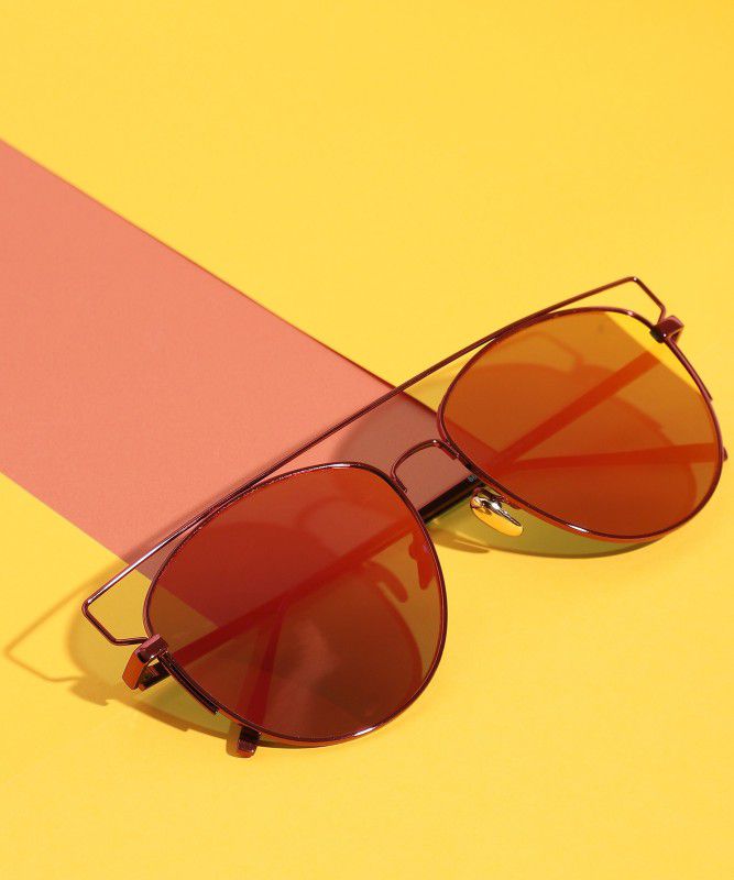 Polarized Wayfarer Sunglasses (Free Size)  (For Men & Women, Orange)