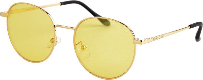 UV Protection Round Sunglasses (53)  (For Men & Women, Yellow)