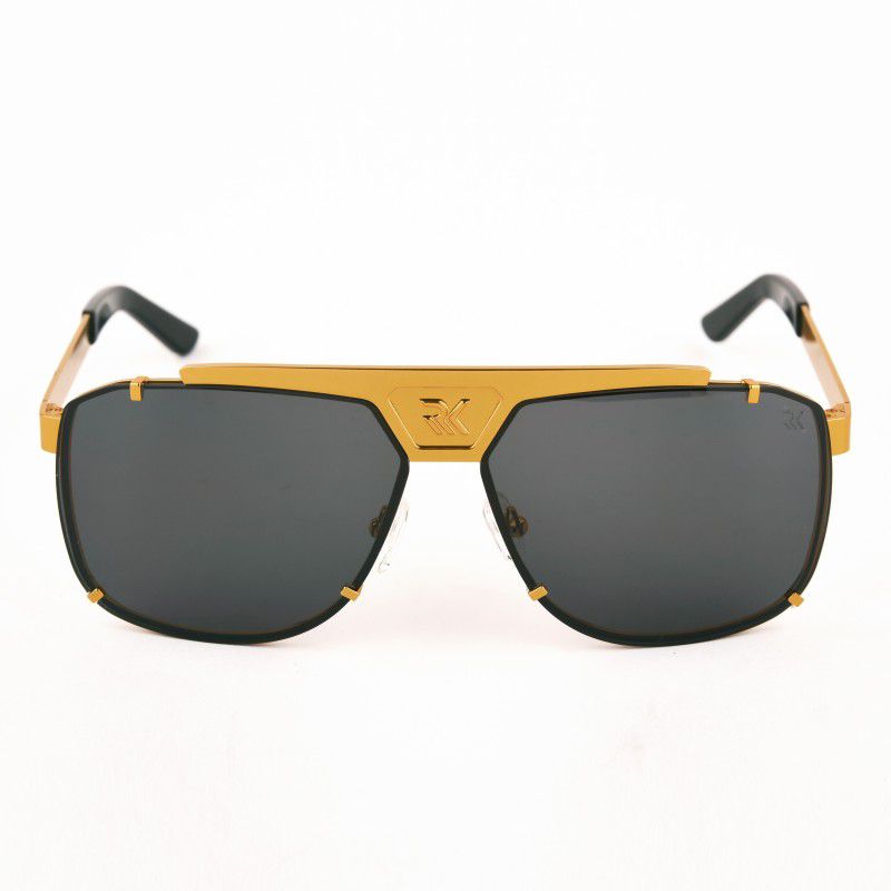 UV Protection Retro Square Sunglasses (57)  (For Men & Women, Black)