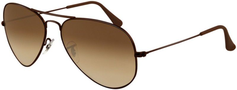 Mirrored, Riding Glasses, UV Protection Aviator Sunglasses (62)  (For Men & Women, Brown)