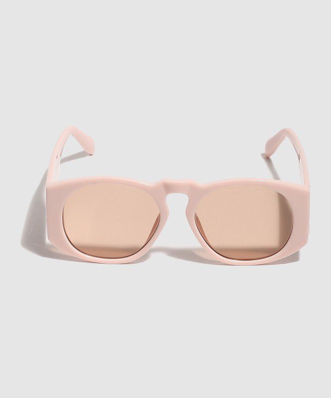 Polarized Retro Square Sunglasses (Free Size)  (For Men & Women, Pink)
