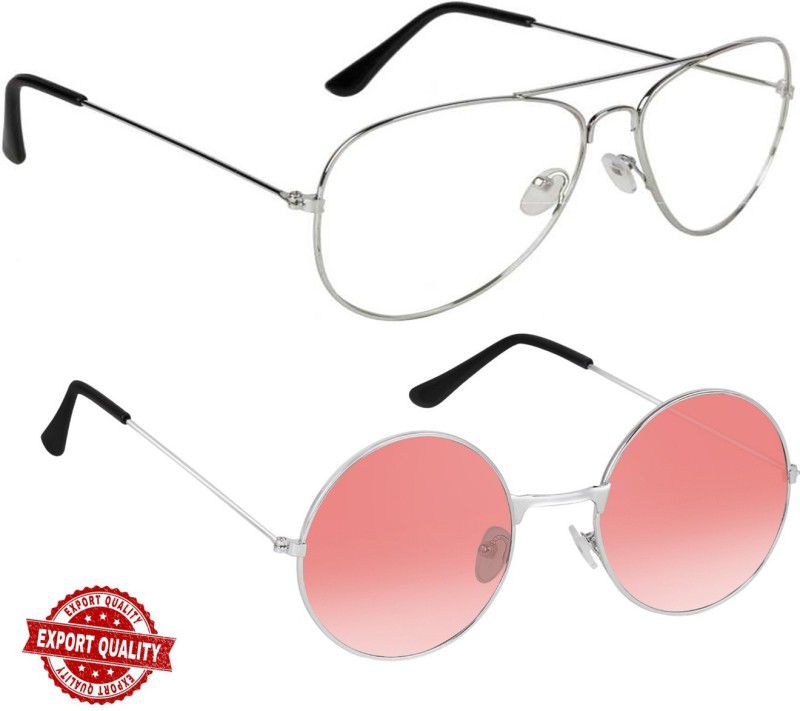UV Protection Aviator Sunglasses (50)  (For Boys & Girls, Pink)