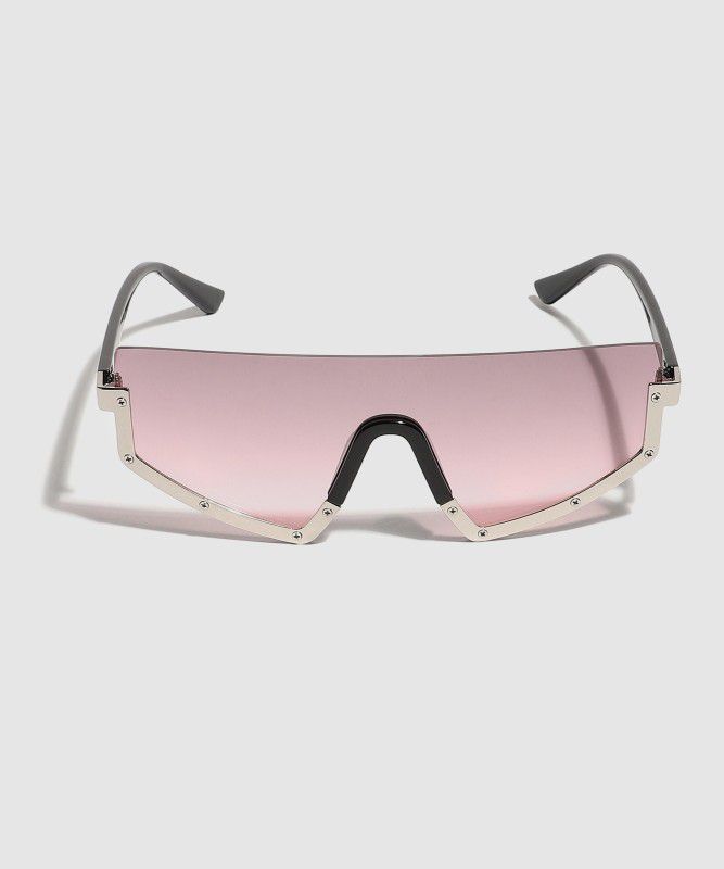 Polarized Over-sized Sunglasses (Free Size)  (For Women, Pink)