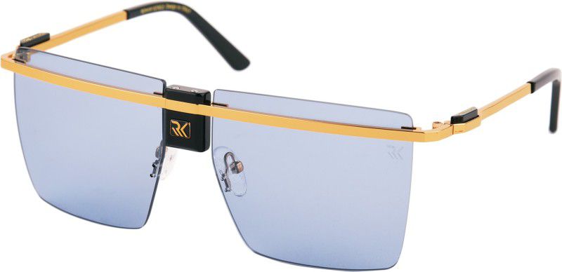 UV Protection Shield Sunglasses (62)  (For Men & Women, Blue)