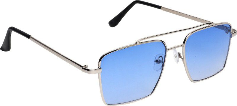Night Vision, UV Protection Retro Square Sunglasses (42)  (For Boys & Girls, Blue)
