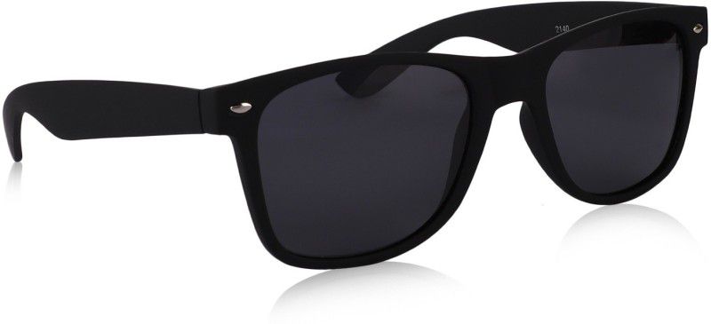UV Protection, Mirrored Retro Square, Wayfarer Sunglasses (Free Size)  (For Men & Women, Black)