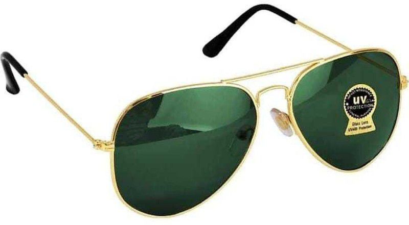 UV Protection, Others Aviator Sunglasses (Free Size)  (For Boys & Girls, Green)