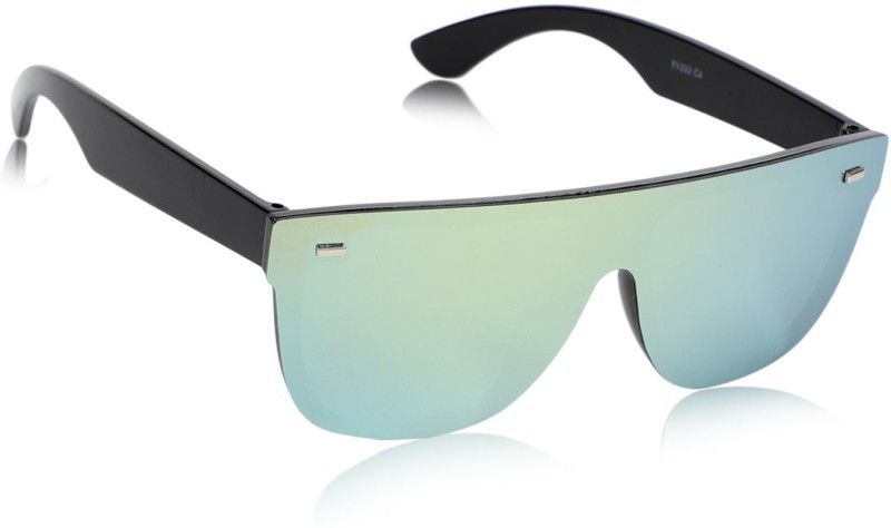 UV Protection, Mirrored, Riding Glasses Over-sized, Wayfarer, Aviator Sunglasses (Free Size)  (For Men & Women, Green)