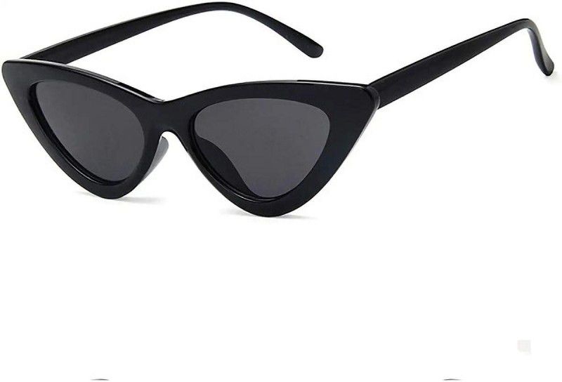 UV Protection, Riding Glasses Cat-eye Sunglasses (Free Size)  (For Men & Women, Black)