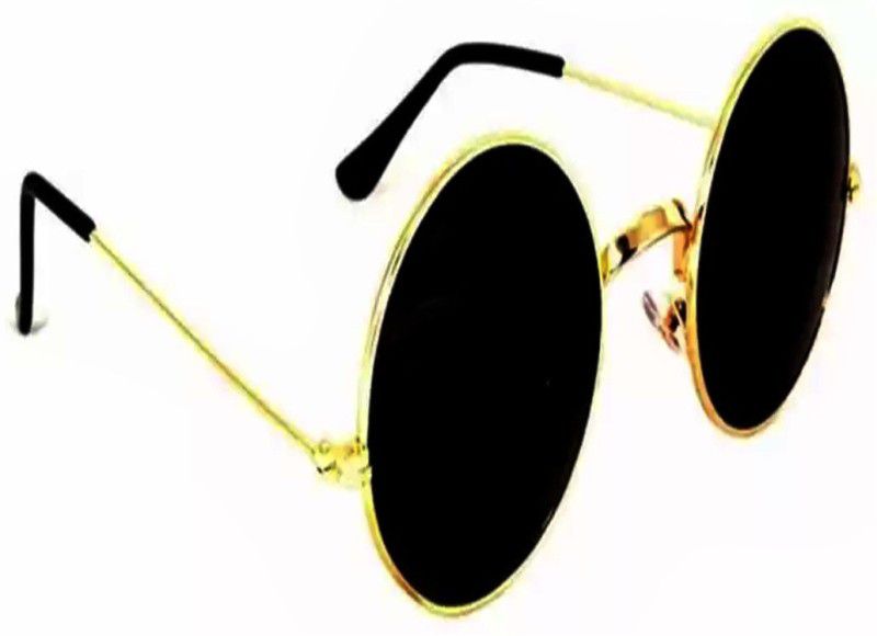 UV Protection Round Sunglasses (18)  (For Men & Women, Black)