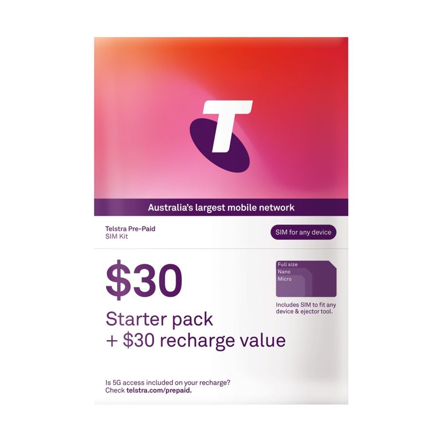 Telstra $30 Pre-Paid SIM Starter Kit