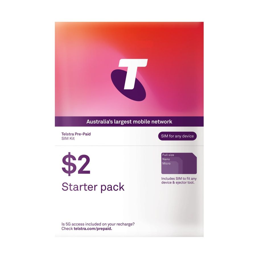 Telstra $2 Pre-Paid SIM Starter Kit