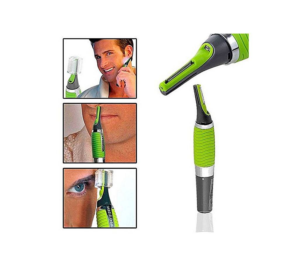 Kemei Micro Touch Max Hair and Nose Trimmer - Black and Green
