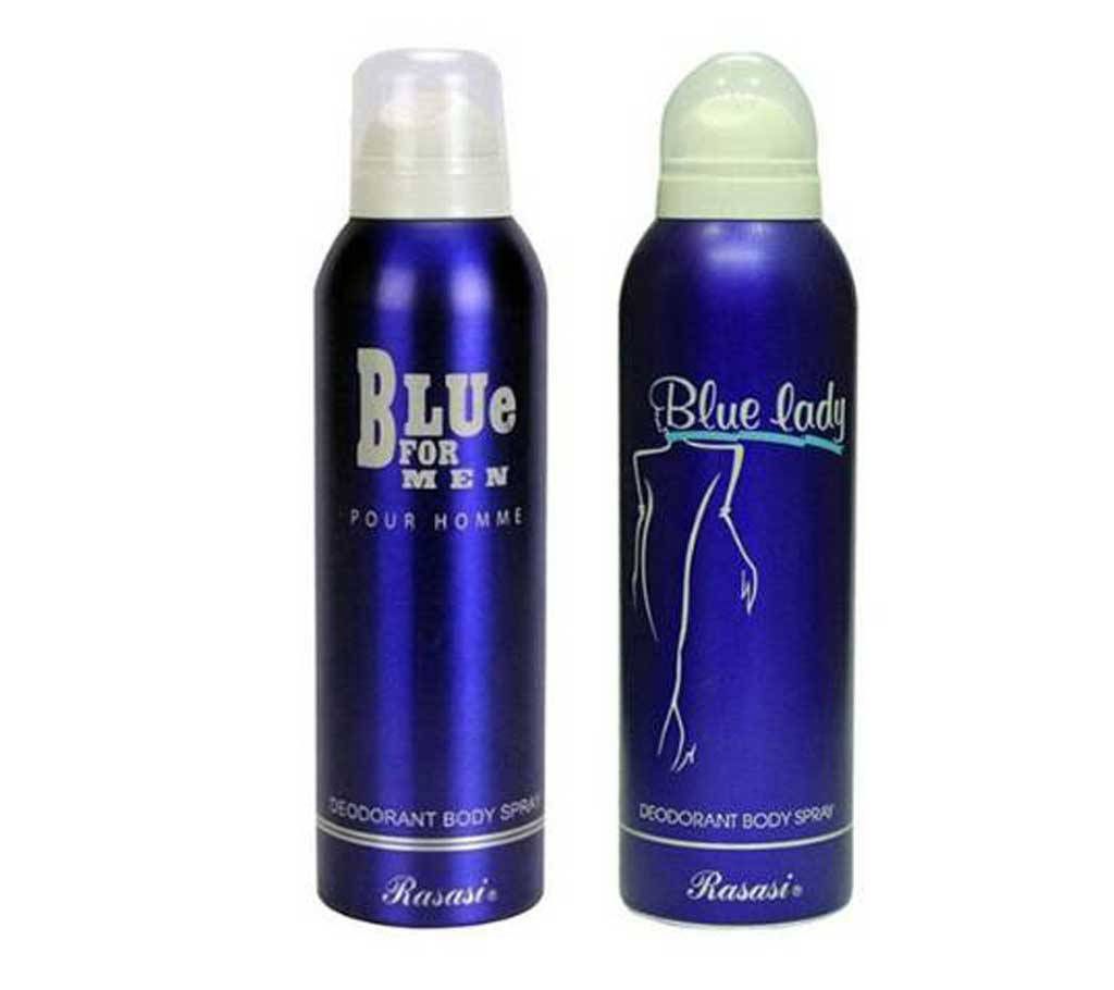 Blue Men & Women's Body Spray Combo
