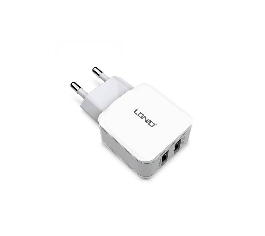 Dual USB 2.4A Travel Charger - White