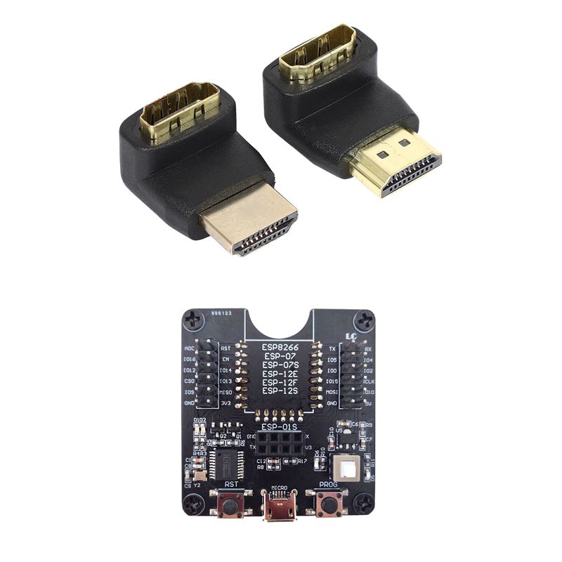 3D & 4K Supported HDMI 90 Degree and 270 Degree Adapter & ESP8266 Development Board Burn Board System Module