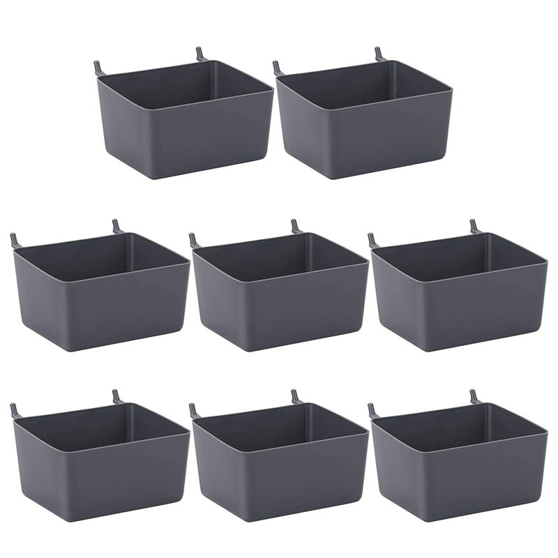 8 Pieces Pegboard Bins Kit Pegboard Parts Storage Pegboard Accessories Workbench Bins for Organizing Hardware